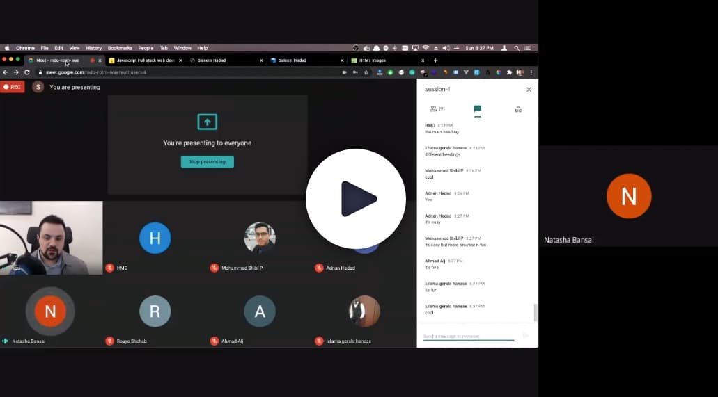 عينة فيديو من جلسات Bootcamp المباشرة